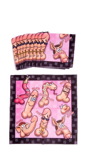 Picture of HENS PARTY WILLY NAPKINS 33CM